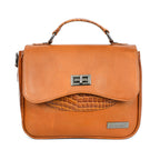 Genuine Leather Handbag for Women With Detachable Sling