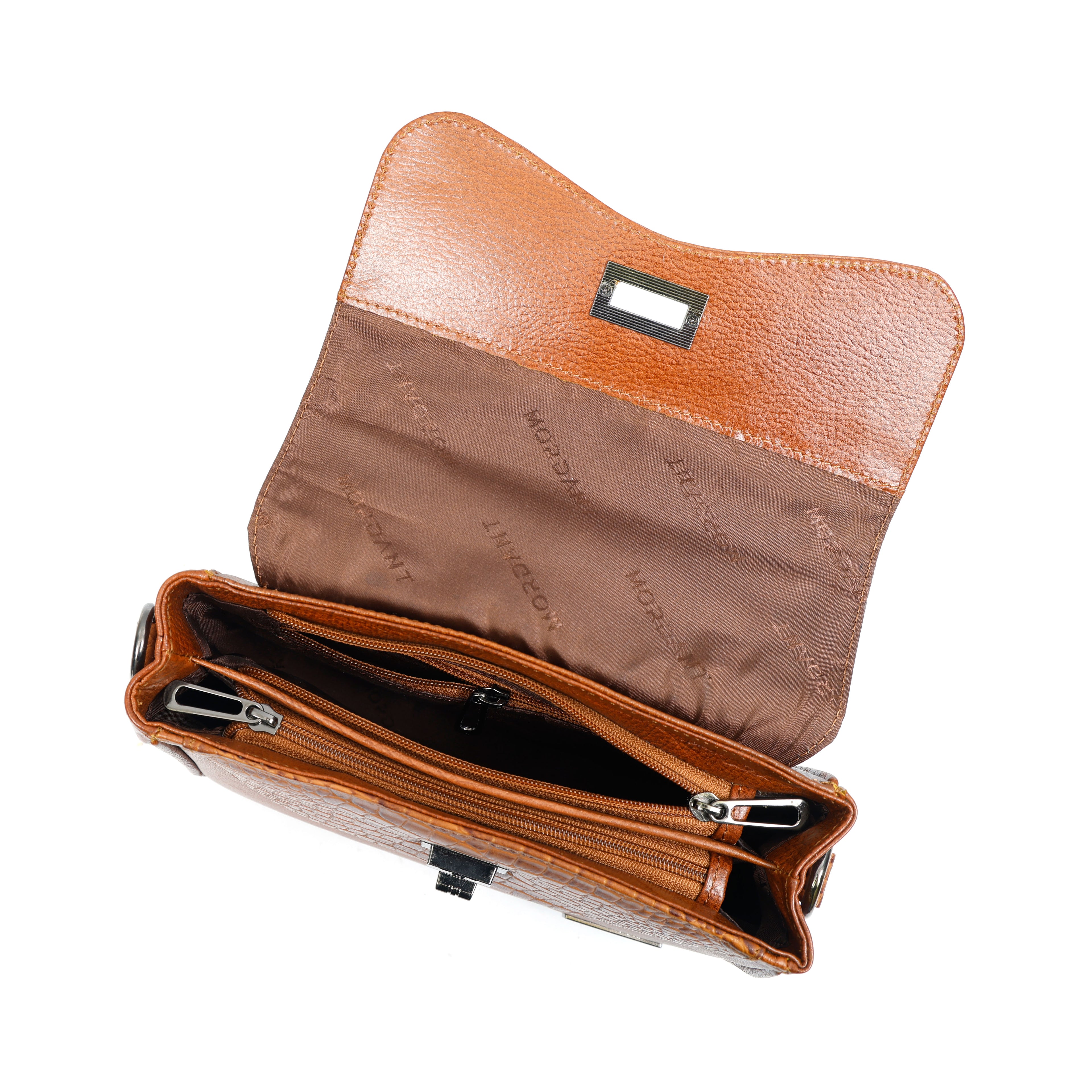 Genuine Leather Handbag for Women With Detachable Sling