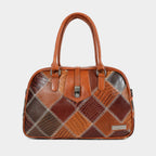 Artisanal Multi-Patchwork Genuine Leather Handbag |Mordant