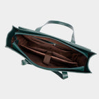 Premium Green Genuine Leather Laptop Tote Bag for Women | Elegant Croc-Textured Work Handbag |Mordant