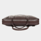 Mordant Coffee Brown Genuine Leather Business Laptop Bag for Men & Women