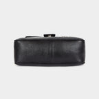 Mordant Black Genuine Leather Crossbody Bag | Luxury Women's Handbag