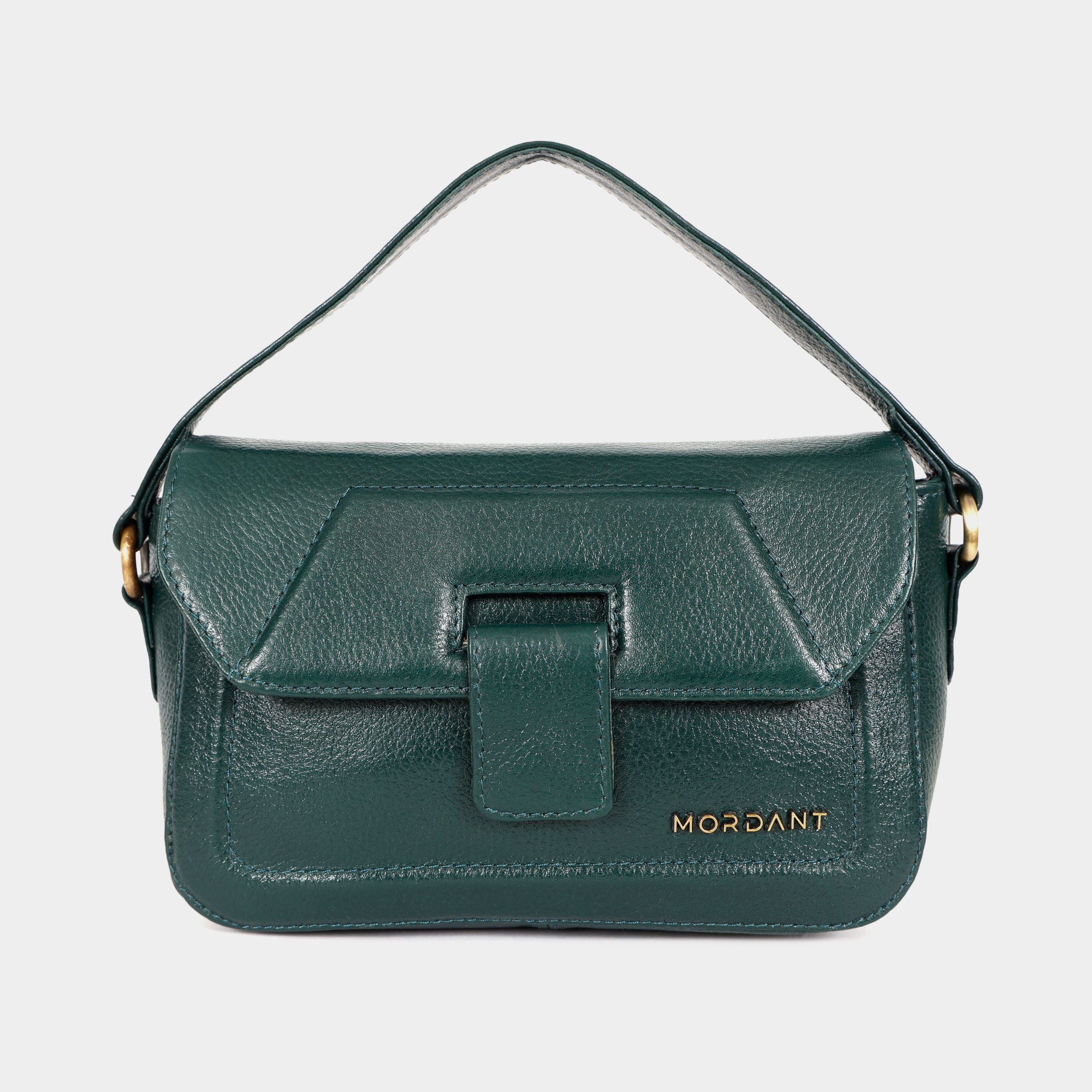 Mordant Green Genuine Leather Crossbody Bag | Luxury Women's Handbag