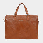 Genuine Leather high end Woven Office Laptop Bag Black MORDANT