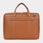 Mordant Tan Genuine Leather Business Laptop Bag for Men & Women