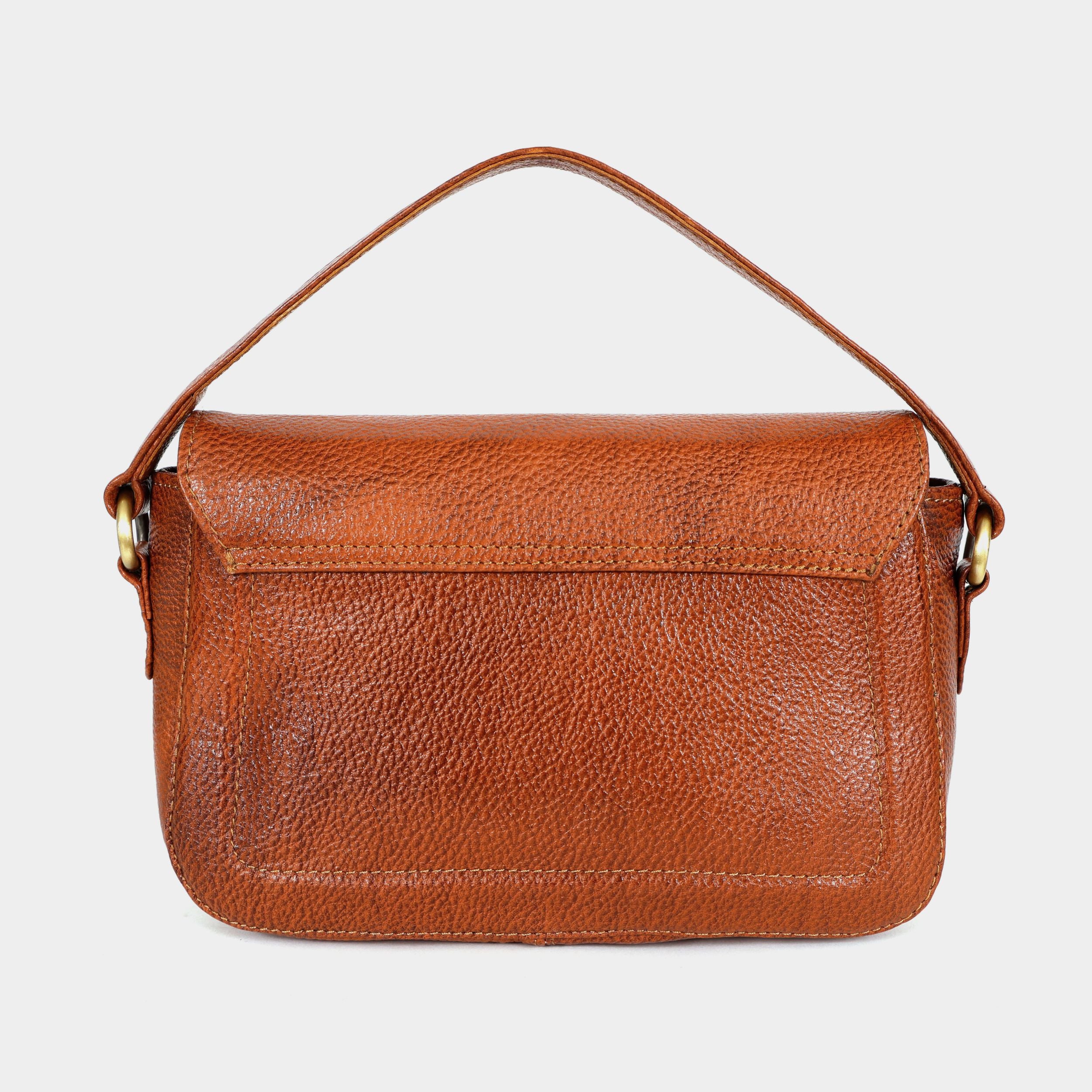 Mordant Tan Genuine Leather Crossbody Bag | Luxury Women's Handbag