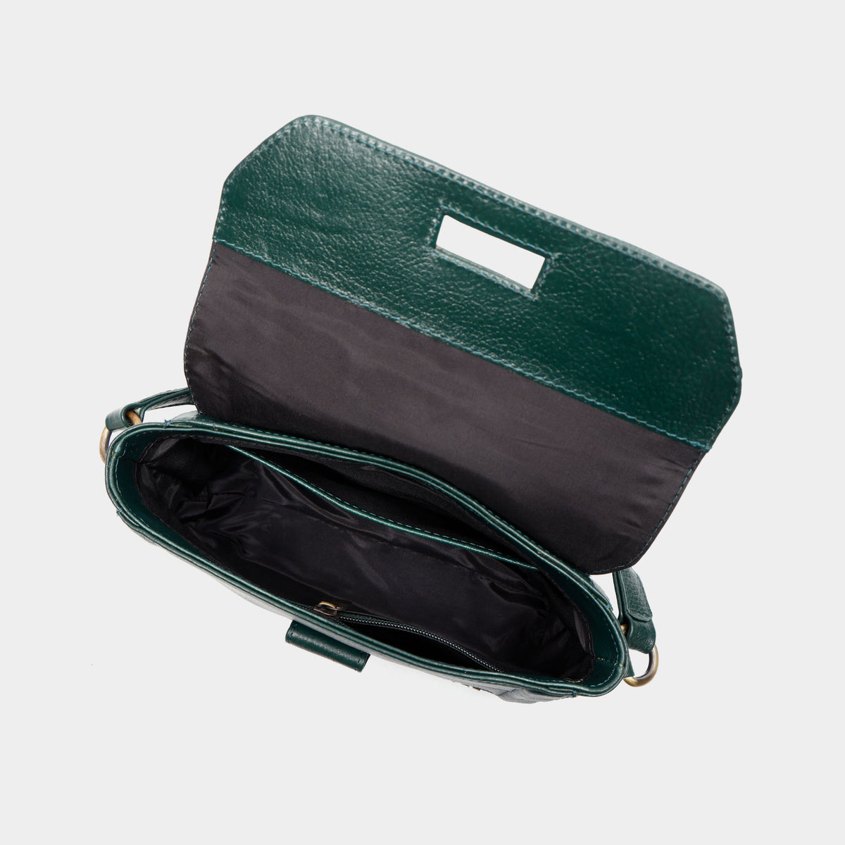 Mordant Green Genuine Leather Crossbody Bag | Luxury Women's Handbag