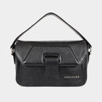 Mordant Black Genuine Leather Crossbody Bag | Luxury Women's Handbag
