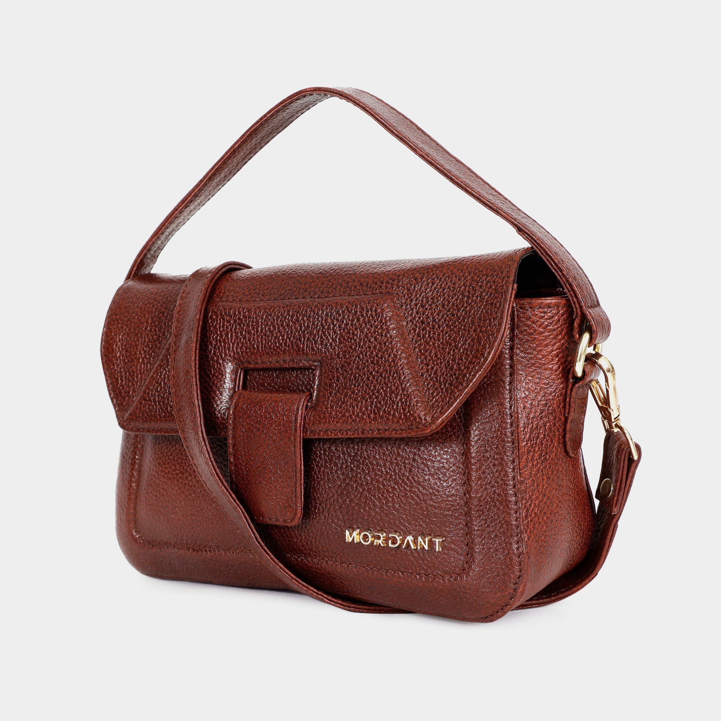 Mordant Brown Genuine Leather Crossbody Bag | Luxury Women's Handbag