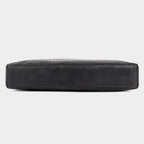 Genuine Leather high end Woven Office Laptop Bag Black MORDANT