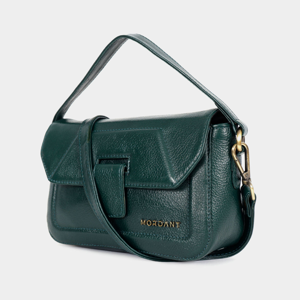 Mordant Green Genuine Leather Crossbody Bag | Luxury Women's Handbag