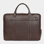 Mordant Coffee Brown Genuine Leather Business Laptop Bag for Men & Women