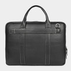 Mordant Black Genuine Leather Business Laptop Bag for Men & Women