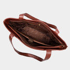 Premium Brown Office Genuine Leather Laptop Tote Bag for Women |  MORDANT