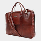 Mordant Brown Genuine Leather Business Laptop Bag for Men & Women
