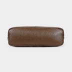 Mordant Walnut Brown Premium Genuine Leather Laptop Tote Bag (Grain & Croc-Print)