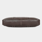 Mordant Coffee Brown Genuine Leather Business Laptop Bag for Men & Women