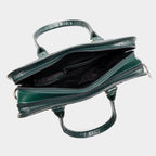 Mordant Green Executive Genuine Leather Women's Satchel Handbag – Croc & Quilt Edition