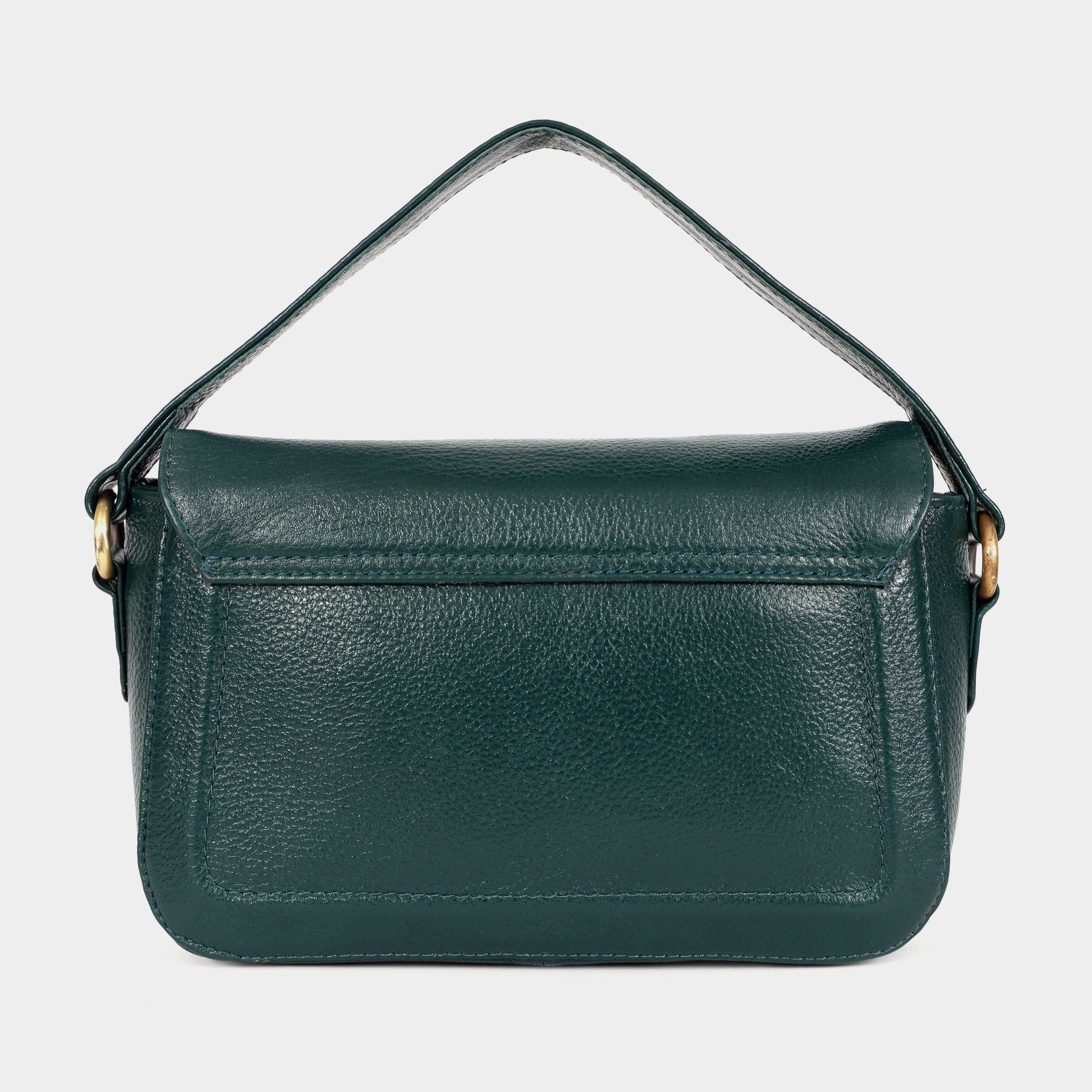 Mordant Green Genuine Leather Crossbody Bag | Luxury Women's Handbag