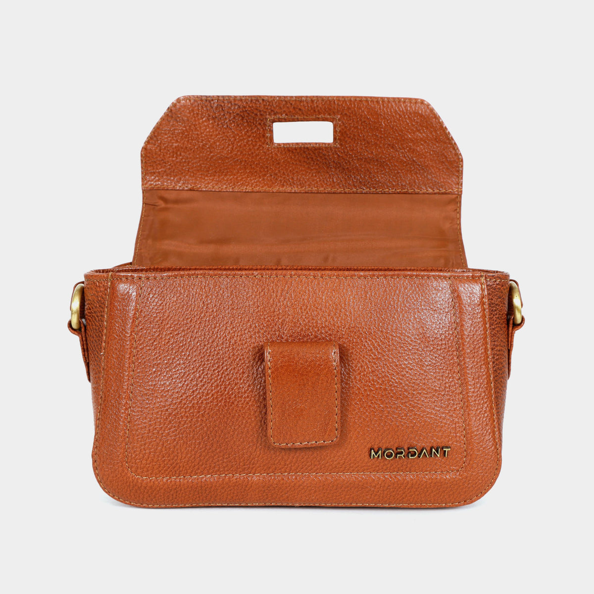 Mordant Tan Genuine Leather Crossbody Bag | Luxury Women's Handbag