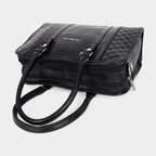 Mordant Black Executive Genuine Leather Women's Satchel Handbag – Croc & Quilt Edition