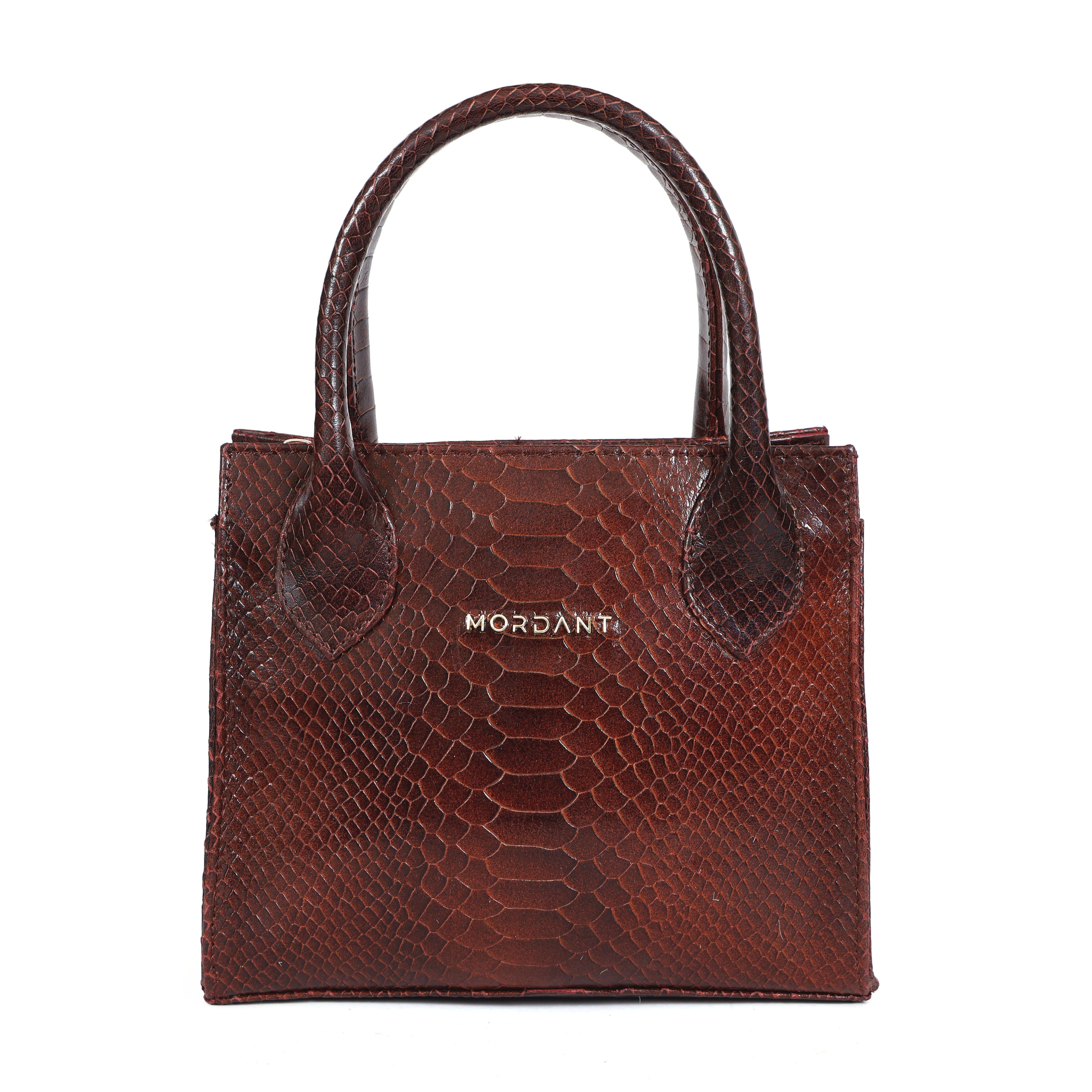Croco Textured Leather Sling Bag