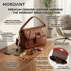 Mordant Brown Genuine Leather Crossbody Bag | Luxury Women's Handbag