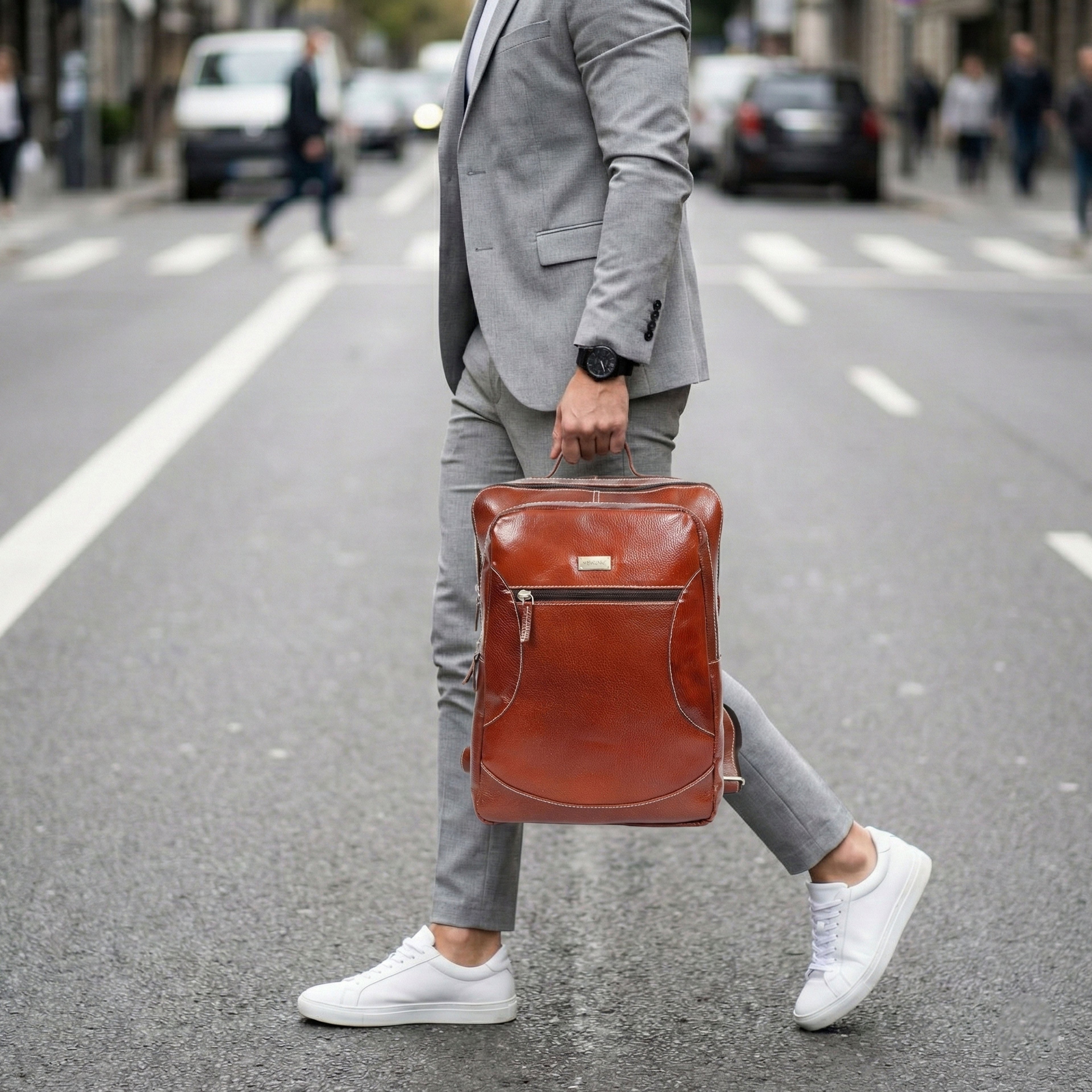 Unisex Leather Backpack