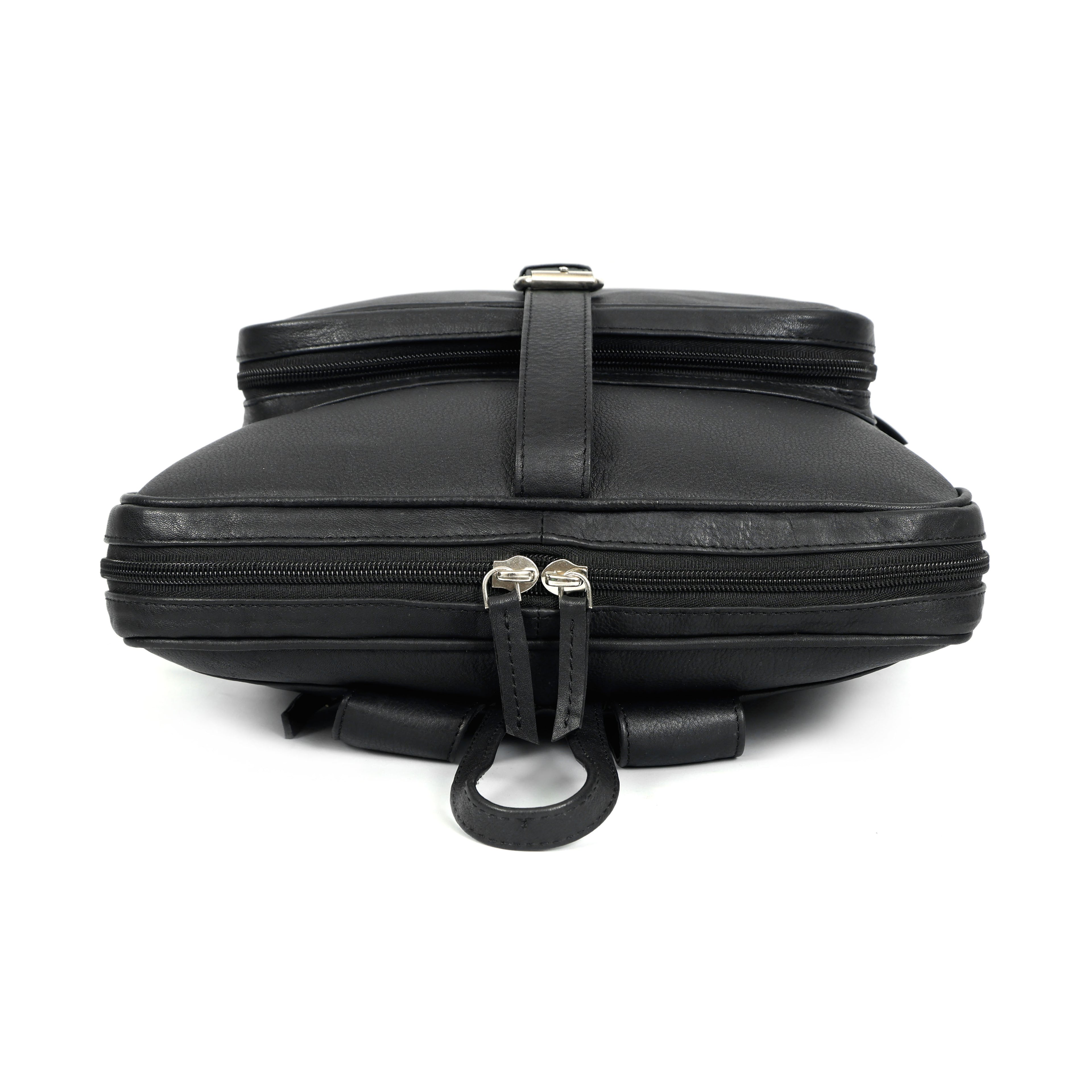 Slim Unisex Leather Backpack