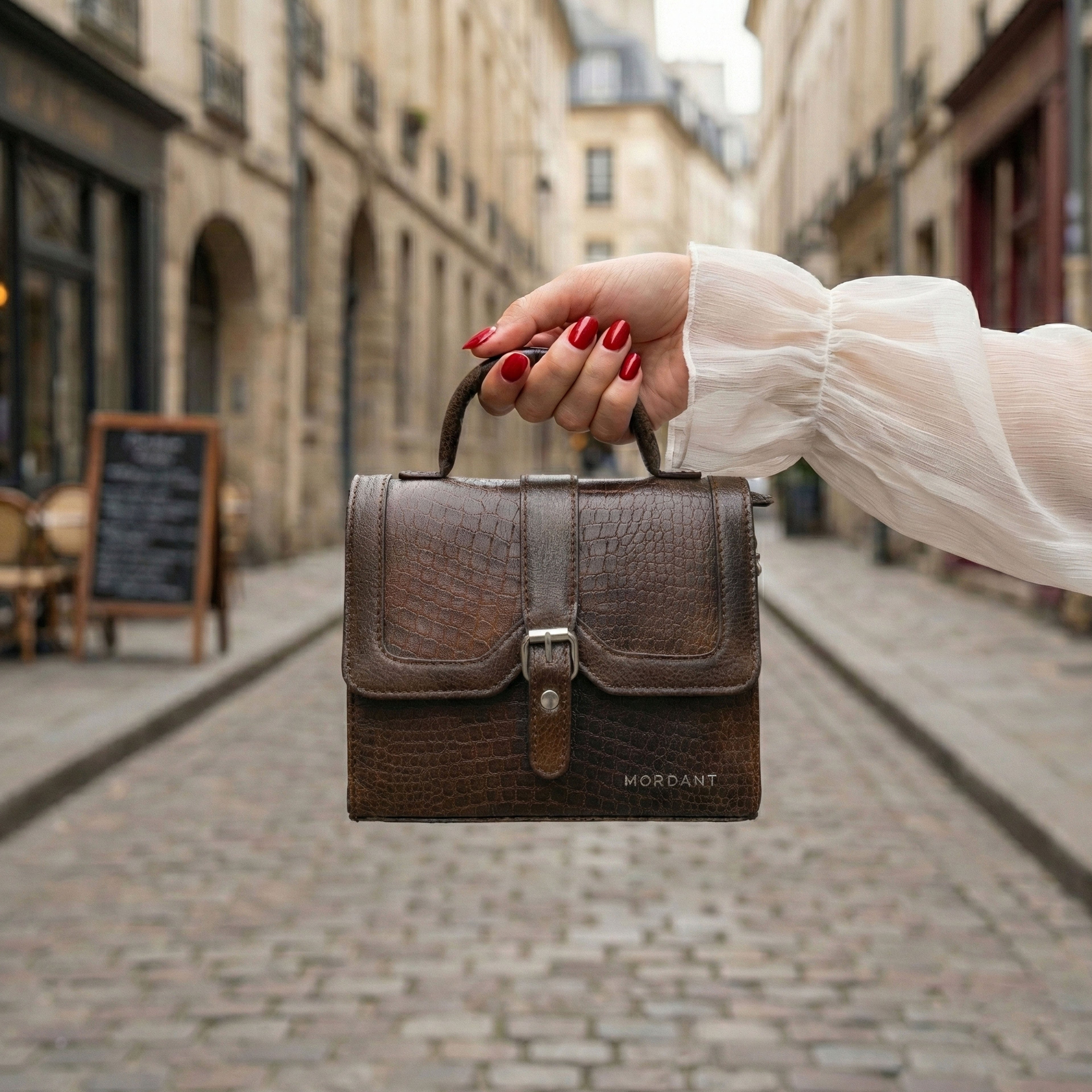 Textured Croco Leather Women's Bag