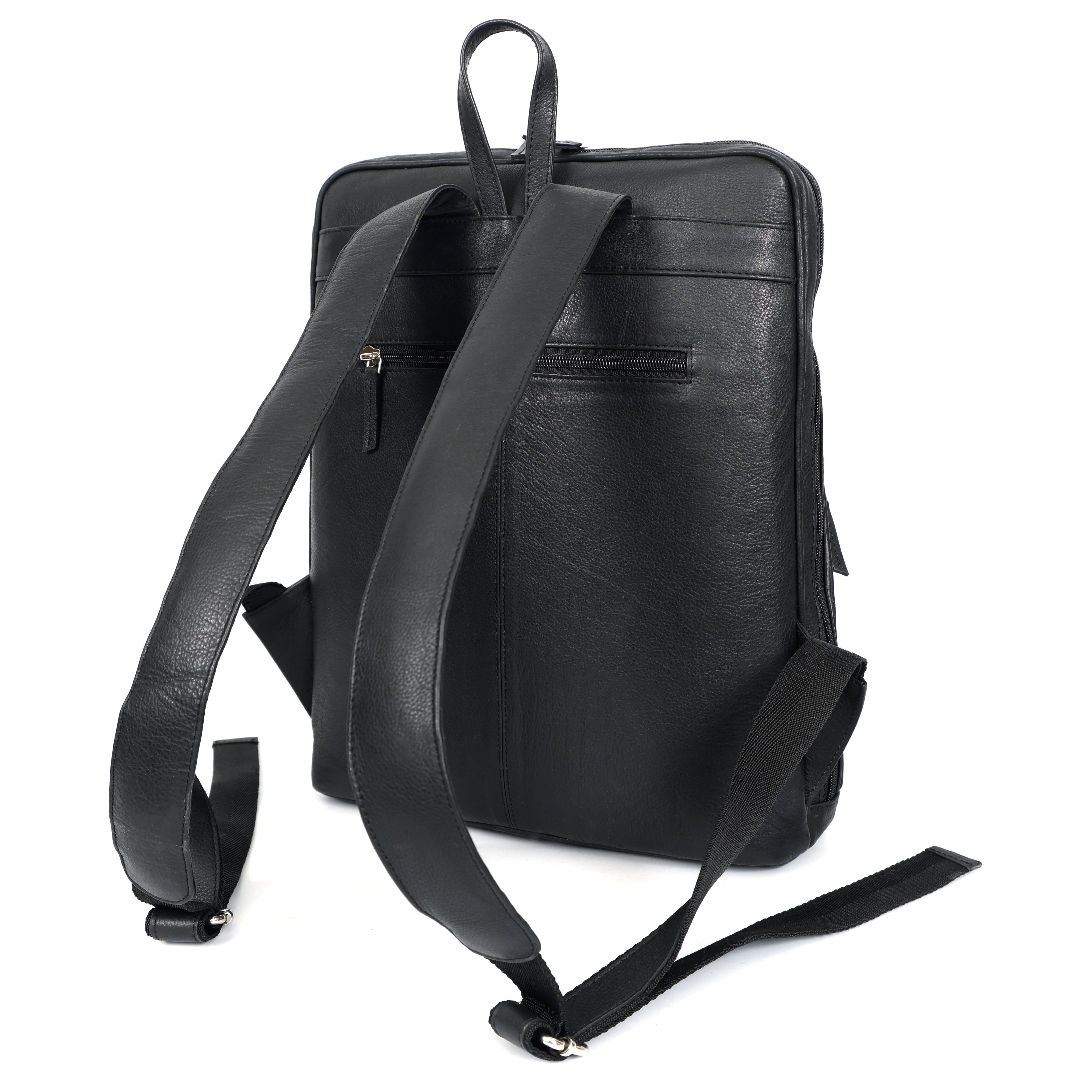 Slim Unisex Leather Backpack
