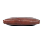 Brown Crocodile-Patterned Leather Laptop Bag