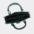 Women’s Green Crocodile Embossed Leather Handbag | MORDANT