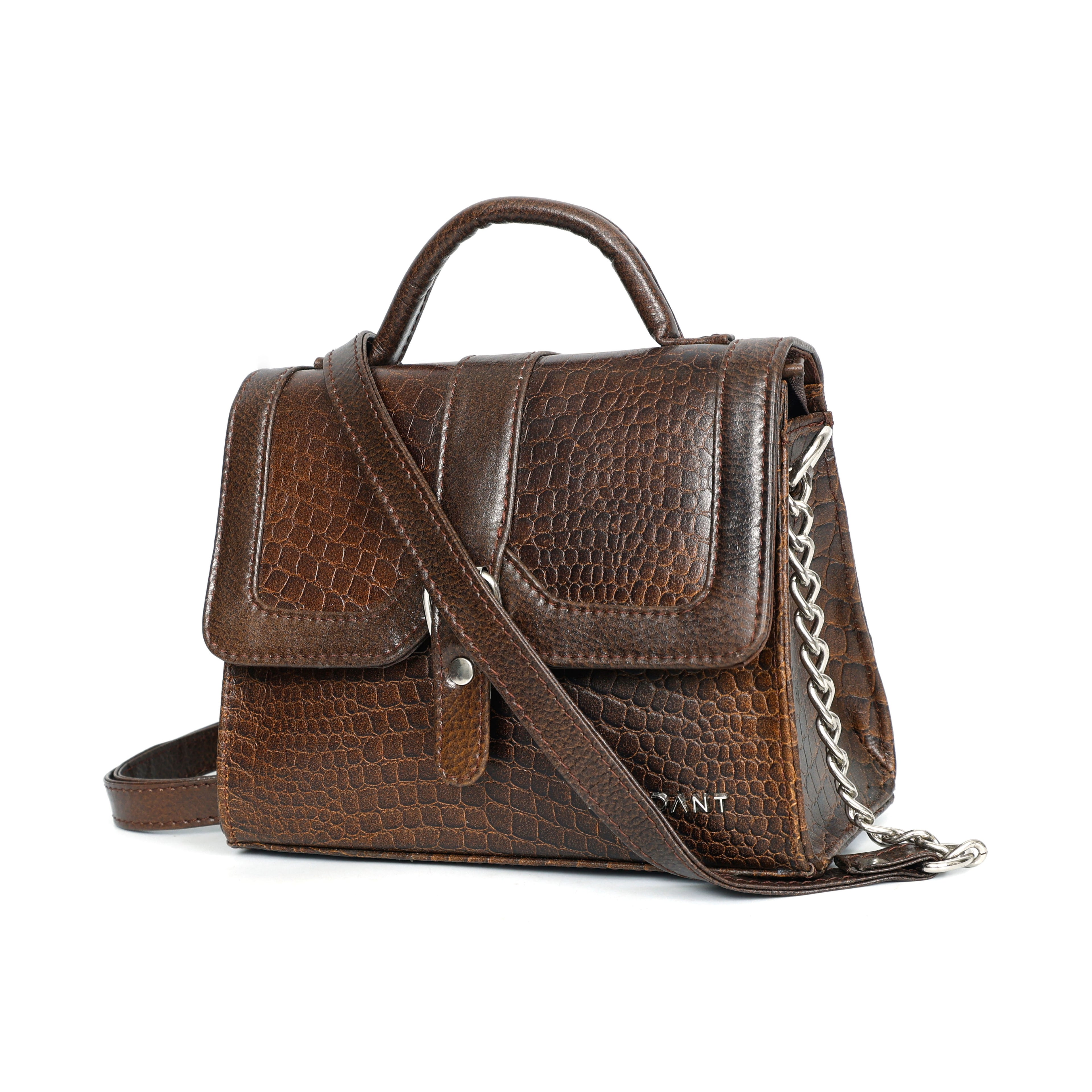 Textured Croco Leather Women's Bag