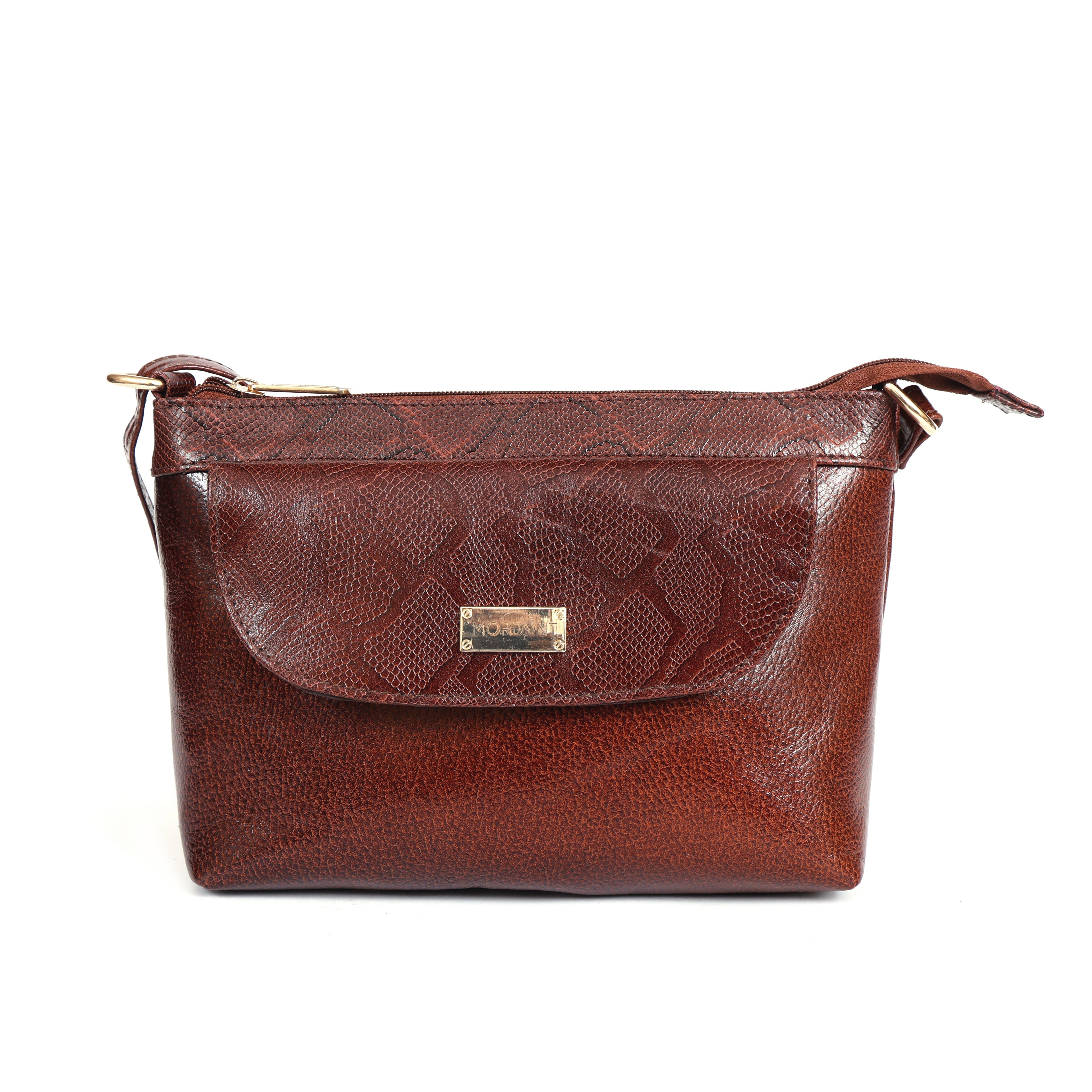 Women’s Croco Textured Leather Crossbody Bag