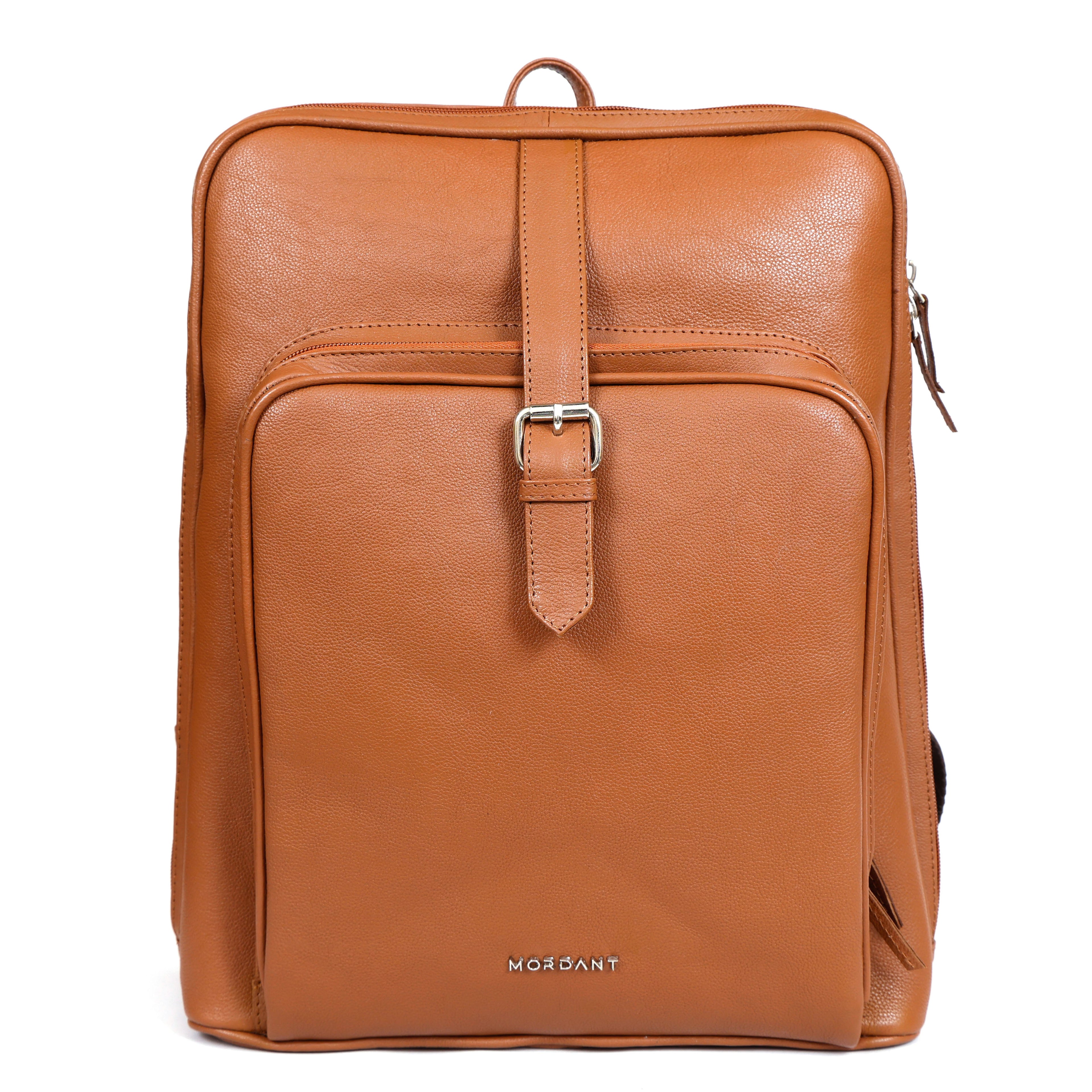 Slim Unisex Leather Backpack