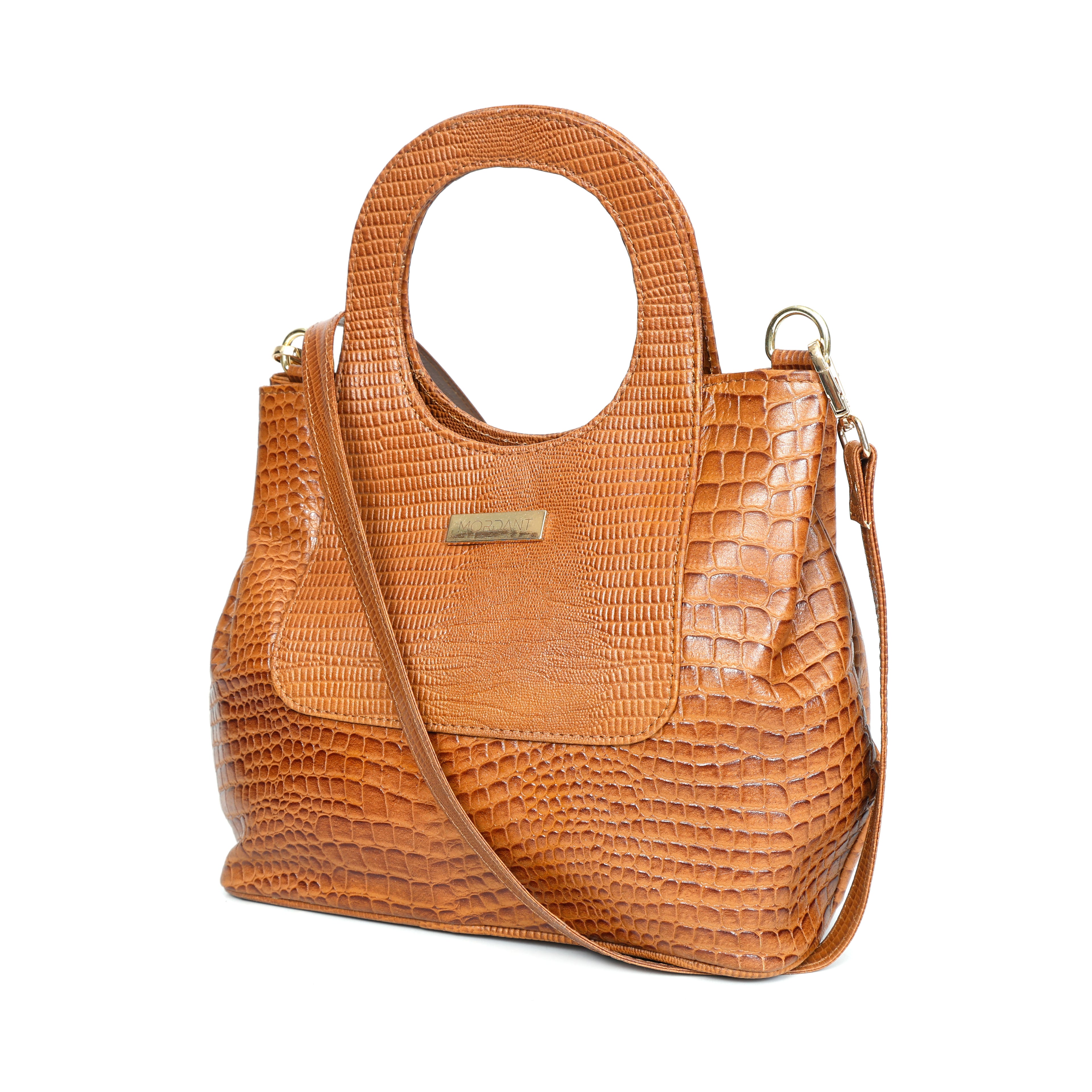 Women’s Croc Handbag Made With 100% Genuine Leather