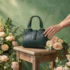 Women’s Genuine Croco Textured Leather Handbag