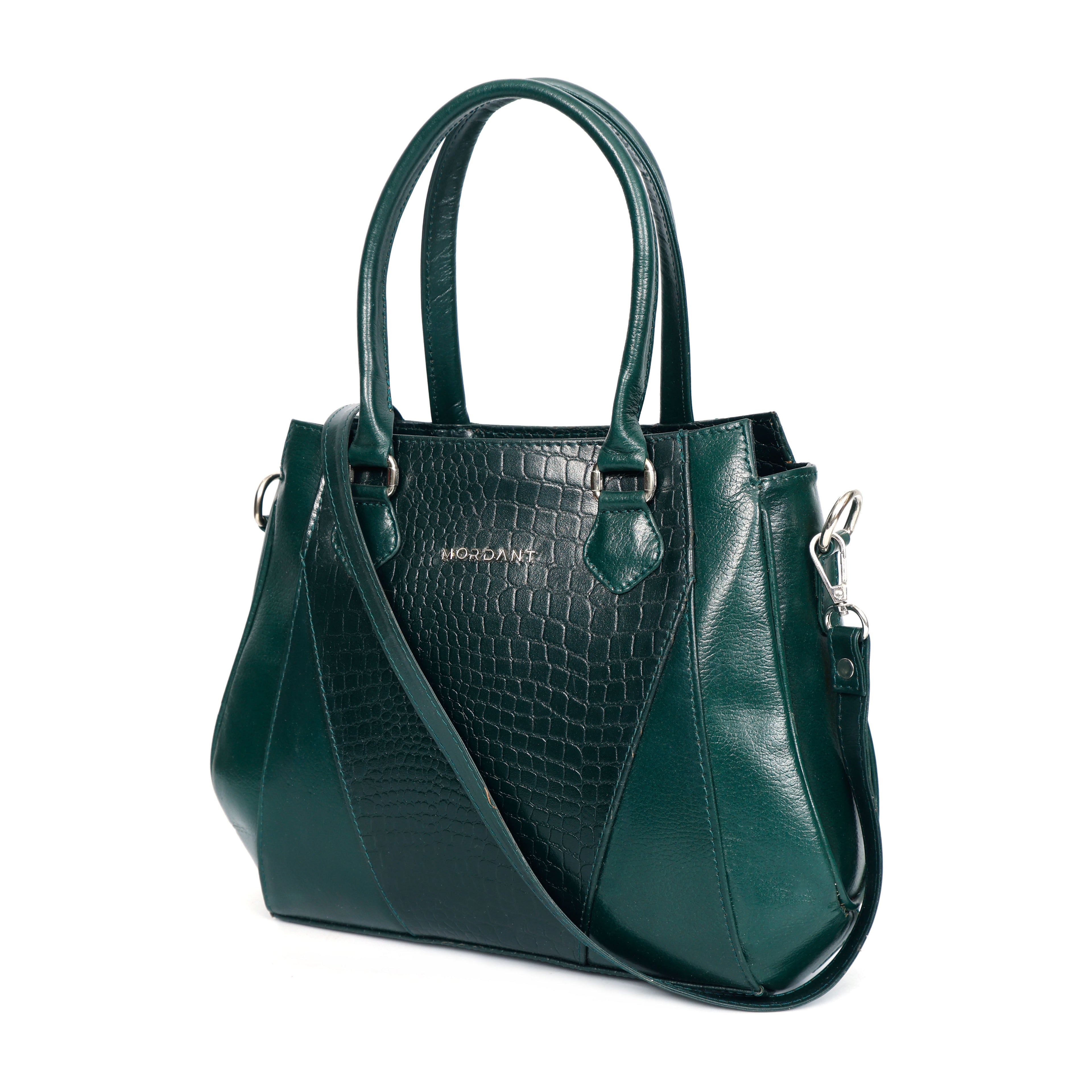 Women’s Genuine Crocodile-Embossed Handbag