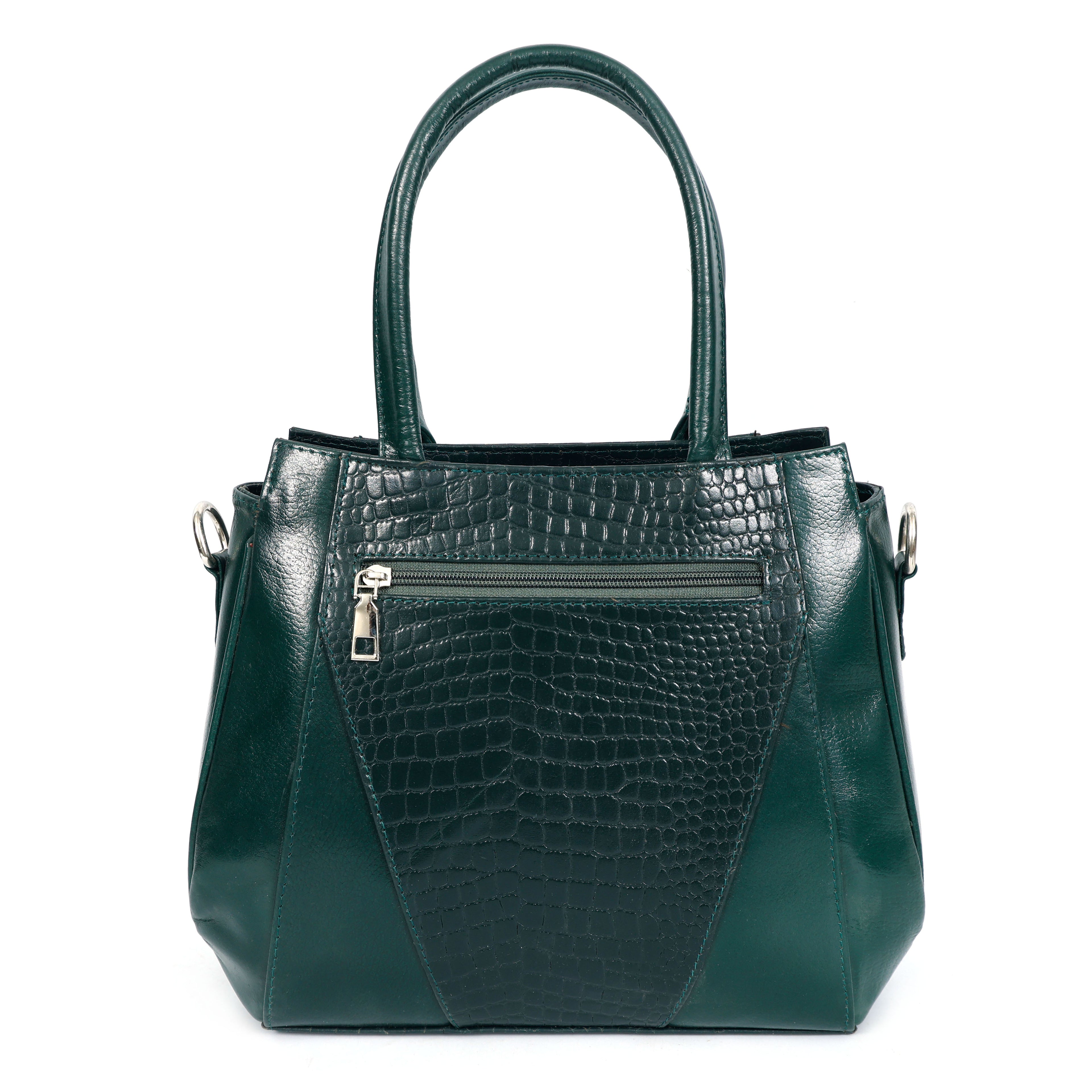 Women’s Genuine Crocodile-Embossed Handbag
