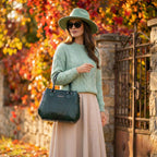 Women’s Genuine Crocodile-Embossed Handbag