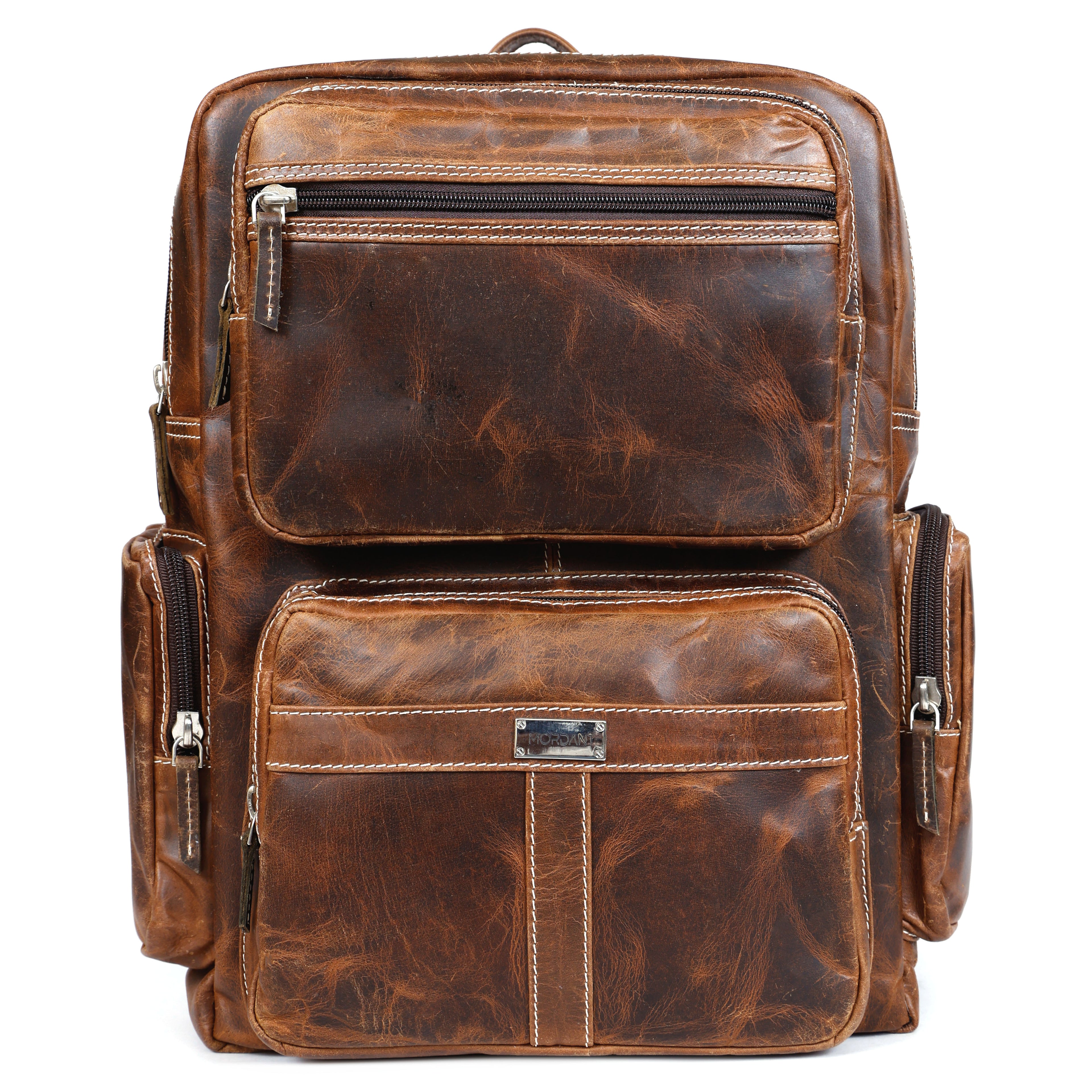 Textured leather Backpack