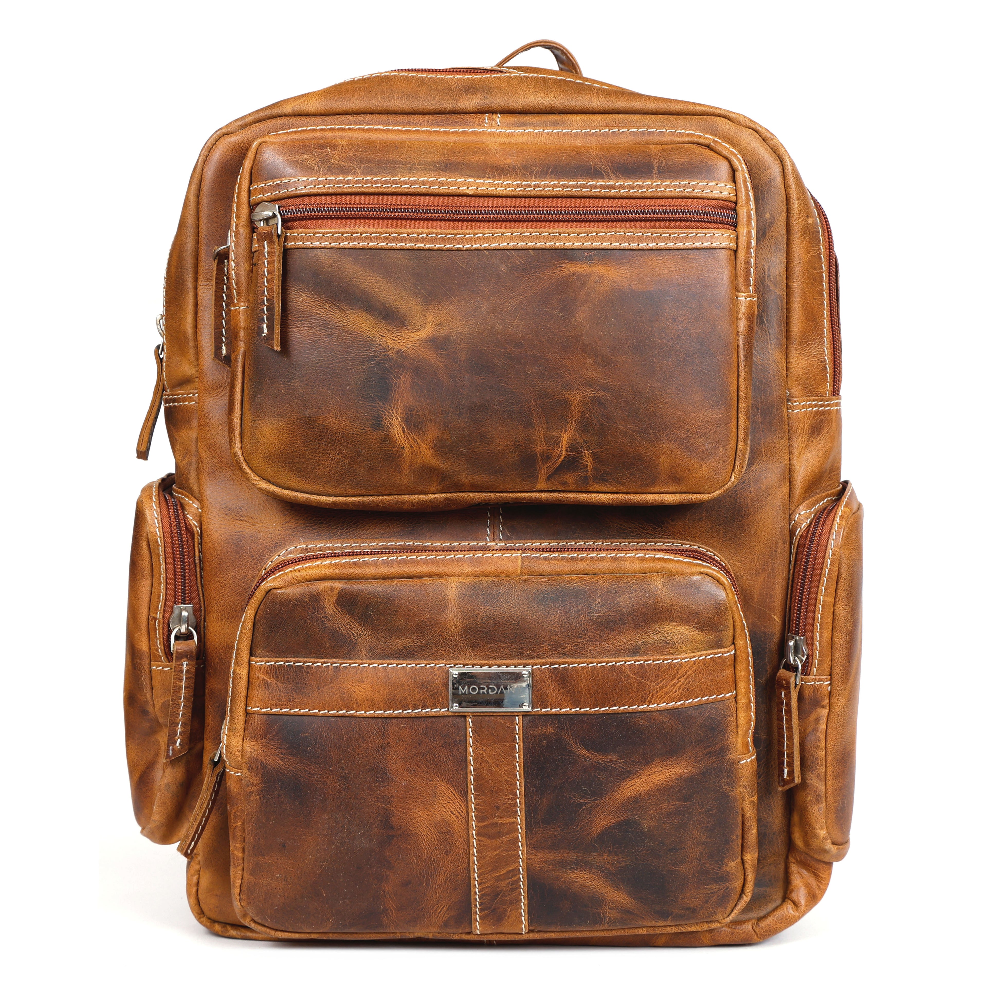 Textured leather Backpack