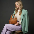 Women’s Croc Handbag Made With 100% Genuine Leather