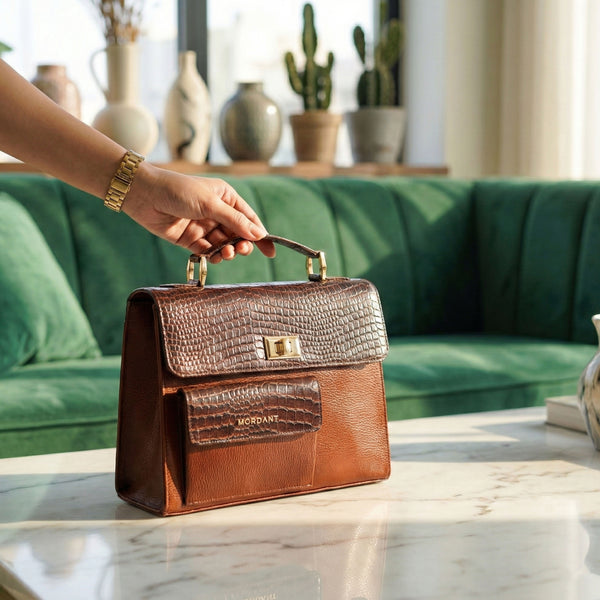 Premium Genuine Leather bag with detachable strap