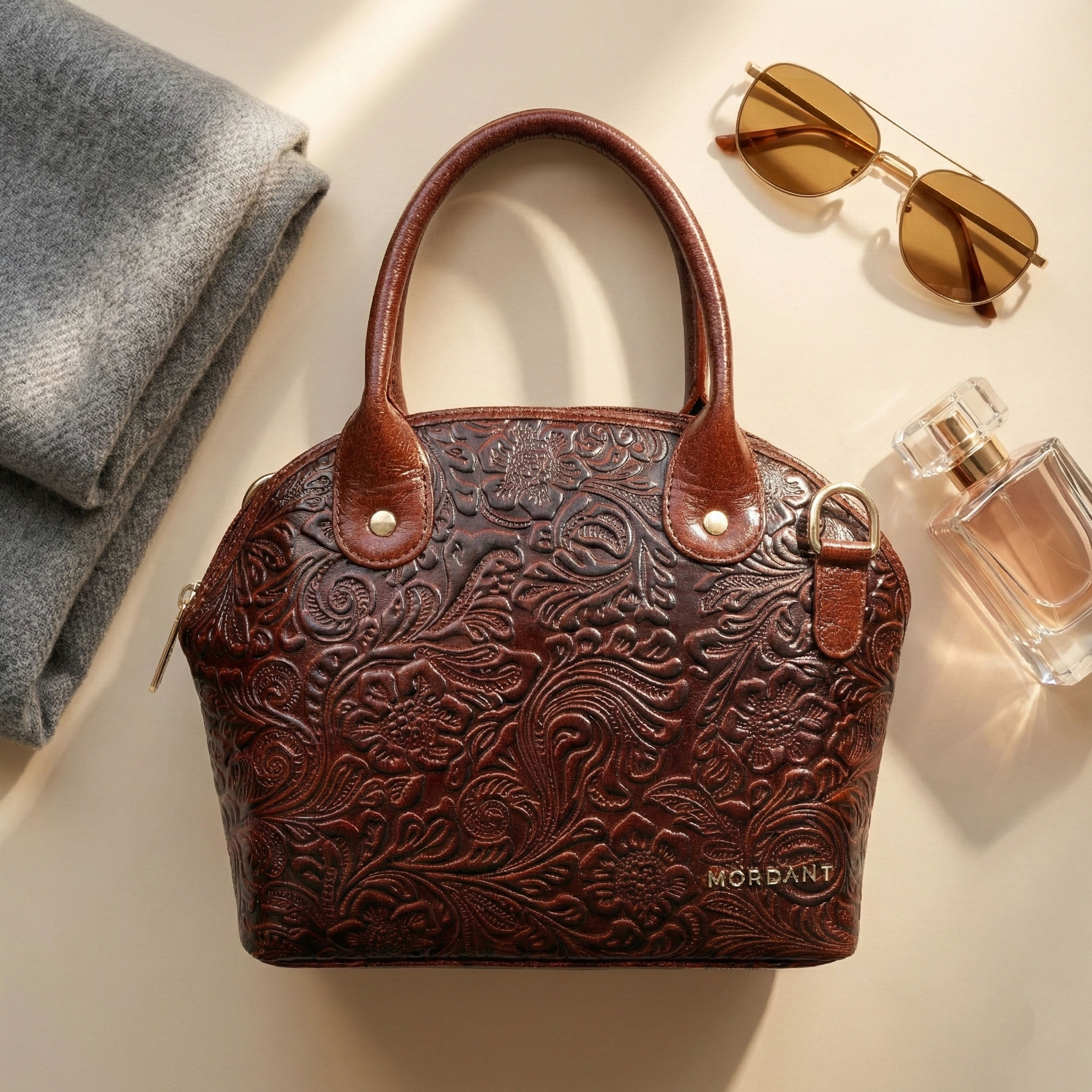 Embossing Leather Handbag For Women's