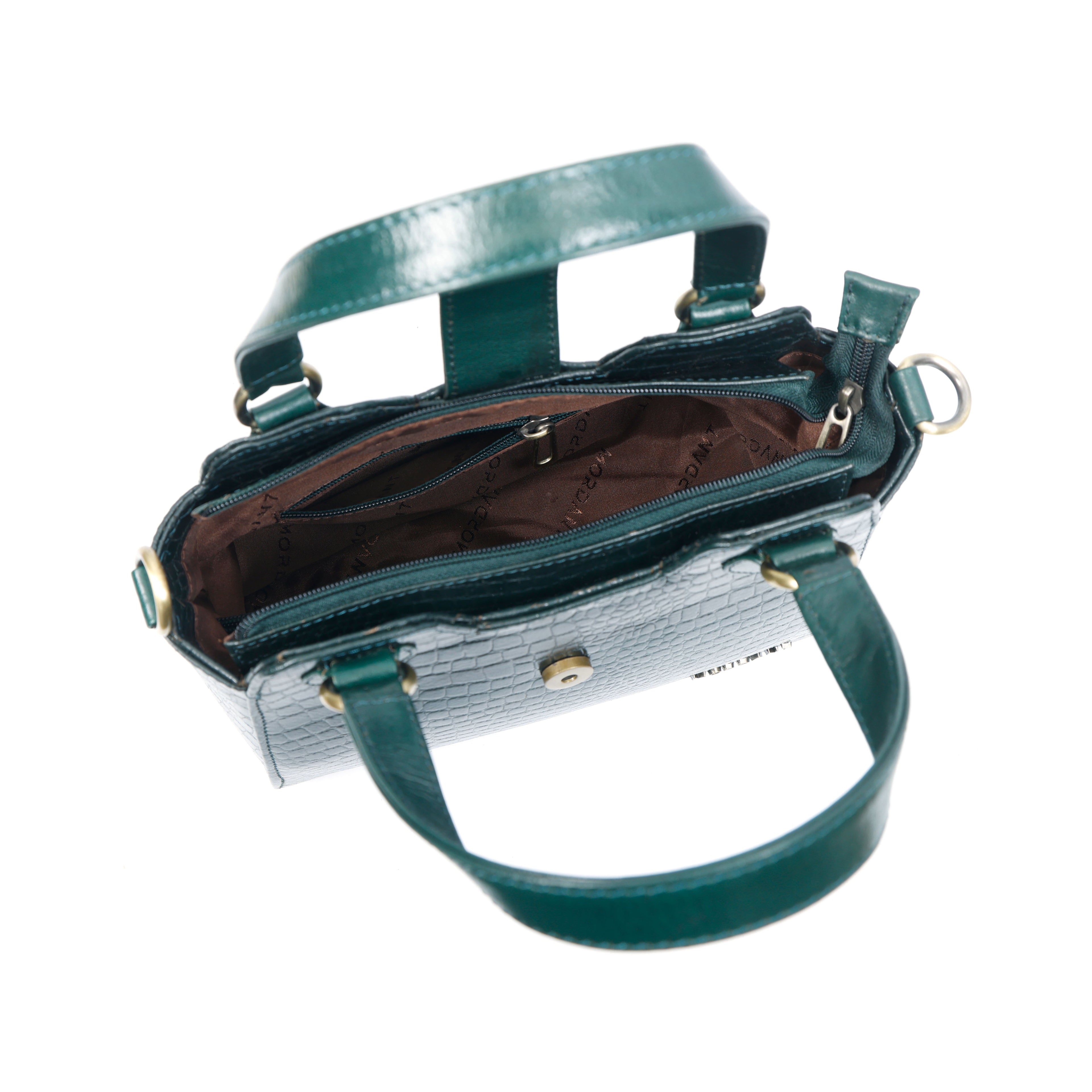 Women’s Genuine Croco Textured Leather Handbag