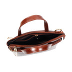 Croco Textured Leather Handbag For Women's