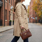 Croco Textured Leather Handbag For Women's
