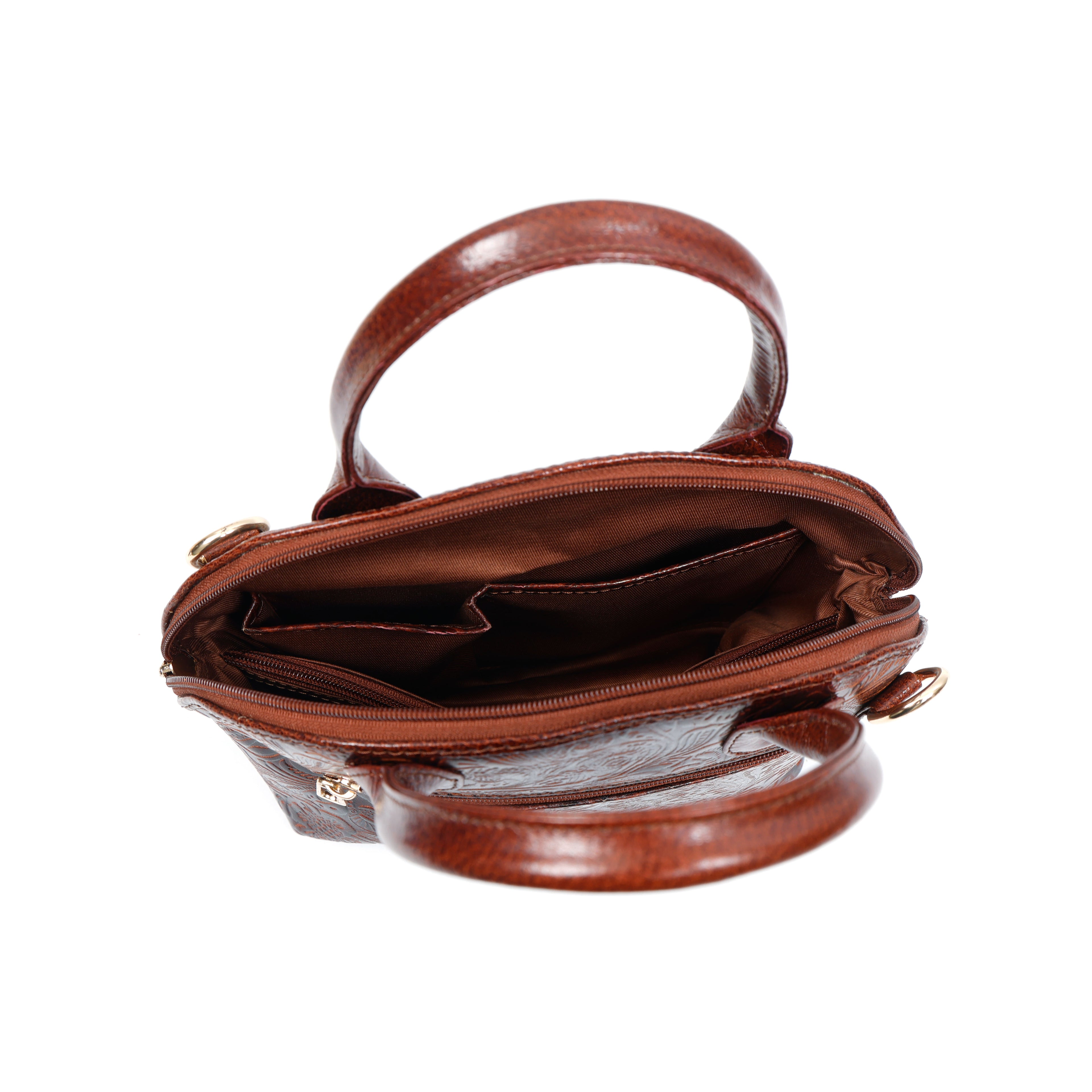 Embossing Leather Handbag For Women's